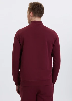 Men's Half Zip Cabernet sweatshirt in pure organic cotton_107501