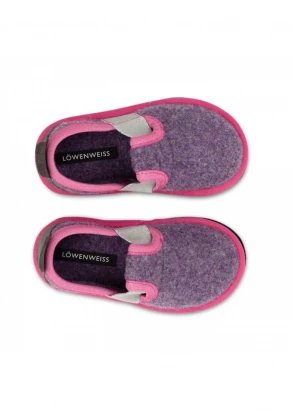 Muvy Blueberry wool felt slippers for children_107604