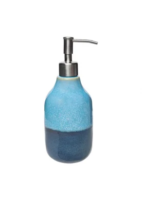 Industrial blue ceramic liquid soap dispenser_108196