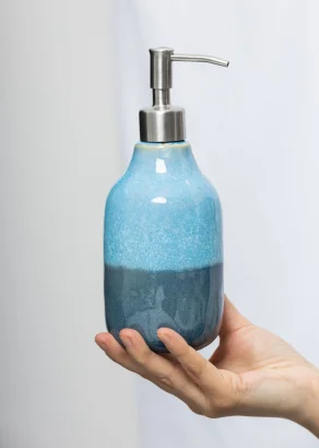 Dispenser per sapone liquido industrial blu in ceramica_108197