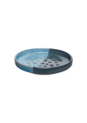 Industrial blue ceramic soap dish_108199