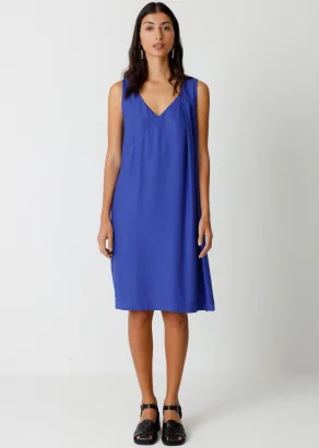 Women's Gabone royal blue dress in Ecovero_108275