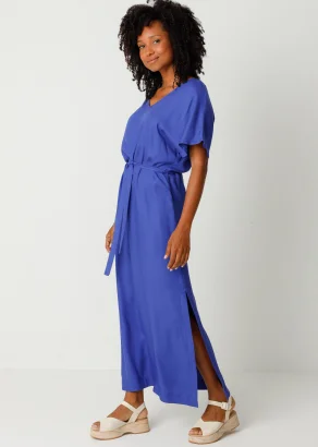 Women's Karla royal blue dress in Ecovero_108278