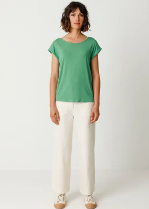 T-shirt Atalia da donna in Modal Tencel - Verde_108324
