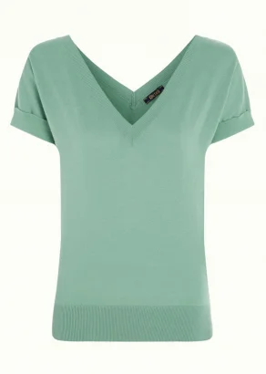 Double V Green -shirt in organic cotton_108435