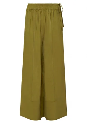 Marie women's trousers in viscose EcoVero™ - Khaki_108826