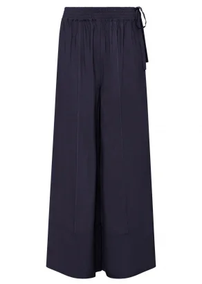 Pantaloni Marie da donna in viscosa sostenibile EcoVero™ - Navy_108827