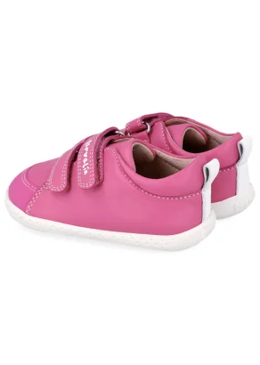 Rosy Barefoot Sneakers for girls in natural leather_109689