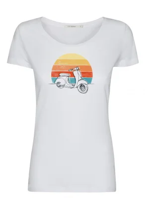 T-shirt Scooter da donna in puro Cotone Biologico Organico_109064