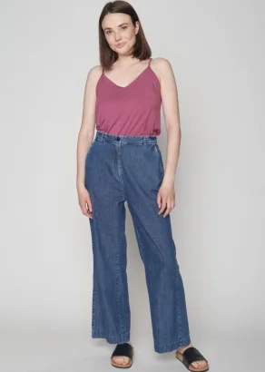 Women's Denim Dawm trousers in organic cotton_109068