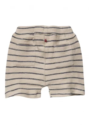 Shorts Beige stripes for children in pure organic cotton_109394