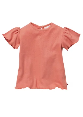 Raspberry T-shirt for girl in pure organic cotton_109407