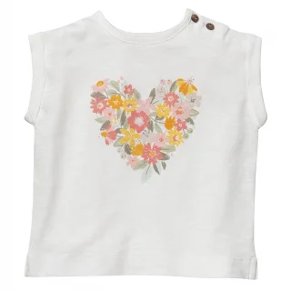 Girl's Heart T-shirt in pure organic cotton_109409