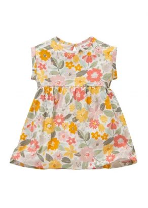 Flower dress for girl in pure organic cotton_109417