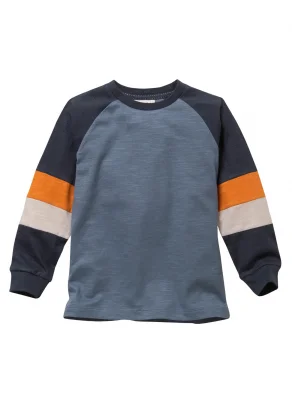 Colorblock T-shirt for children in pure organic cotton_109325
