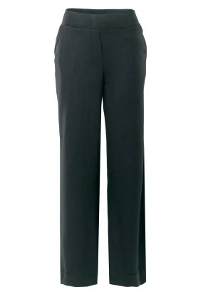 Women's black Relana trousers in natural cotton_110567