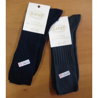 Short sanitary socks in dyed organic cotton_42300