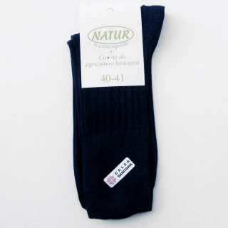 Short sanitary socks in dyed organic cotton_43202