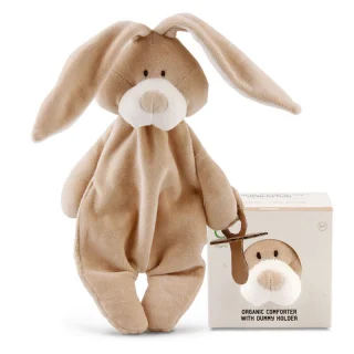 Doudou Comforter Bunny con portaciuccio in Cotone Bio_42983