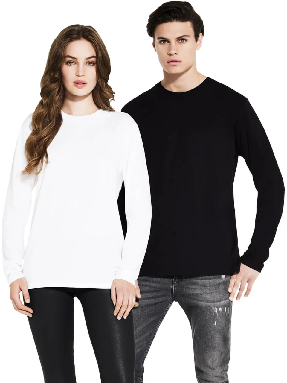 Shirt long sleeve basic unisex in organic cotton