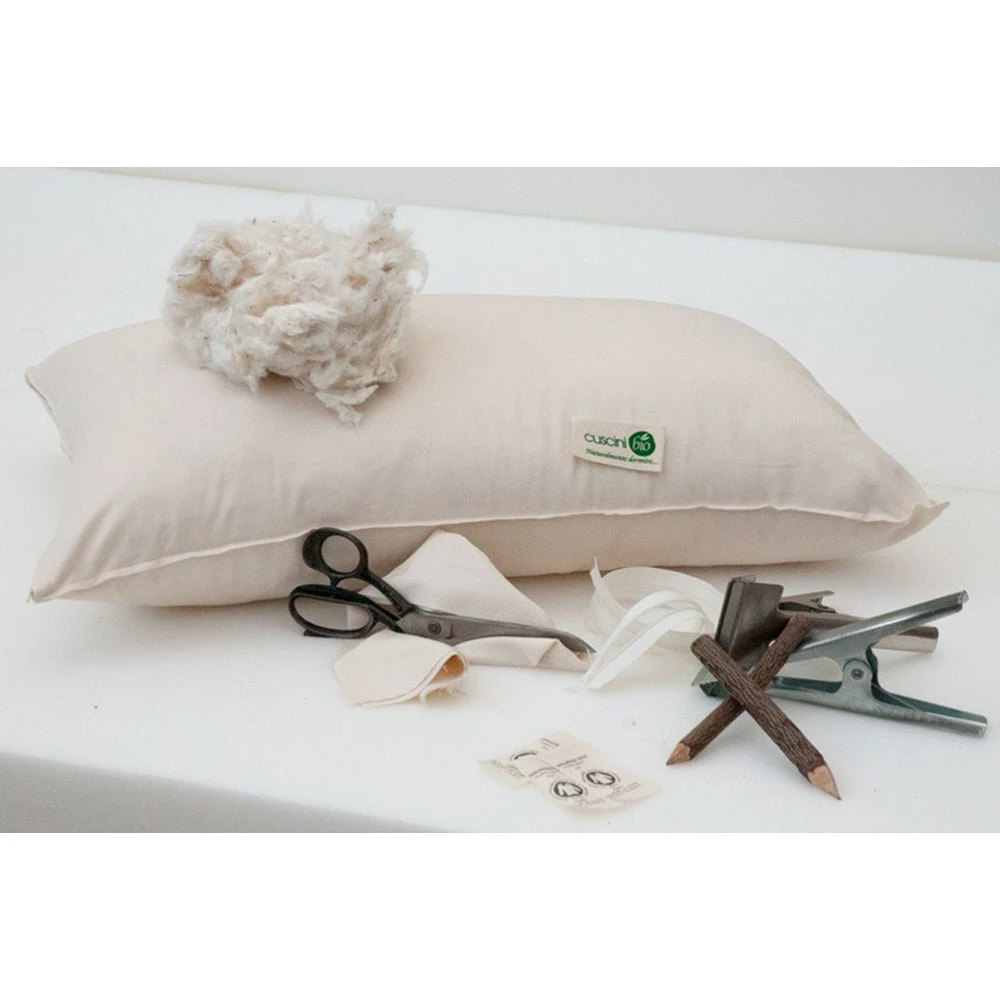 Organic cotton cot pillow 40x60cm