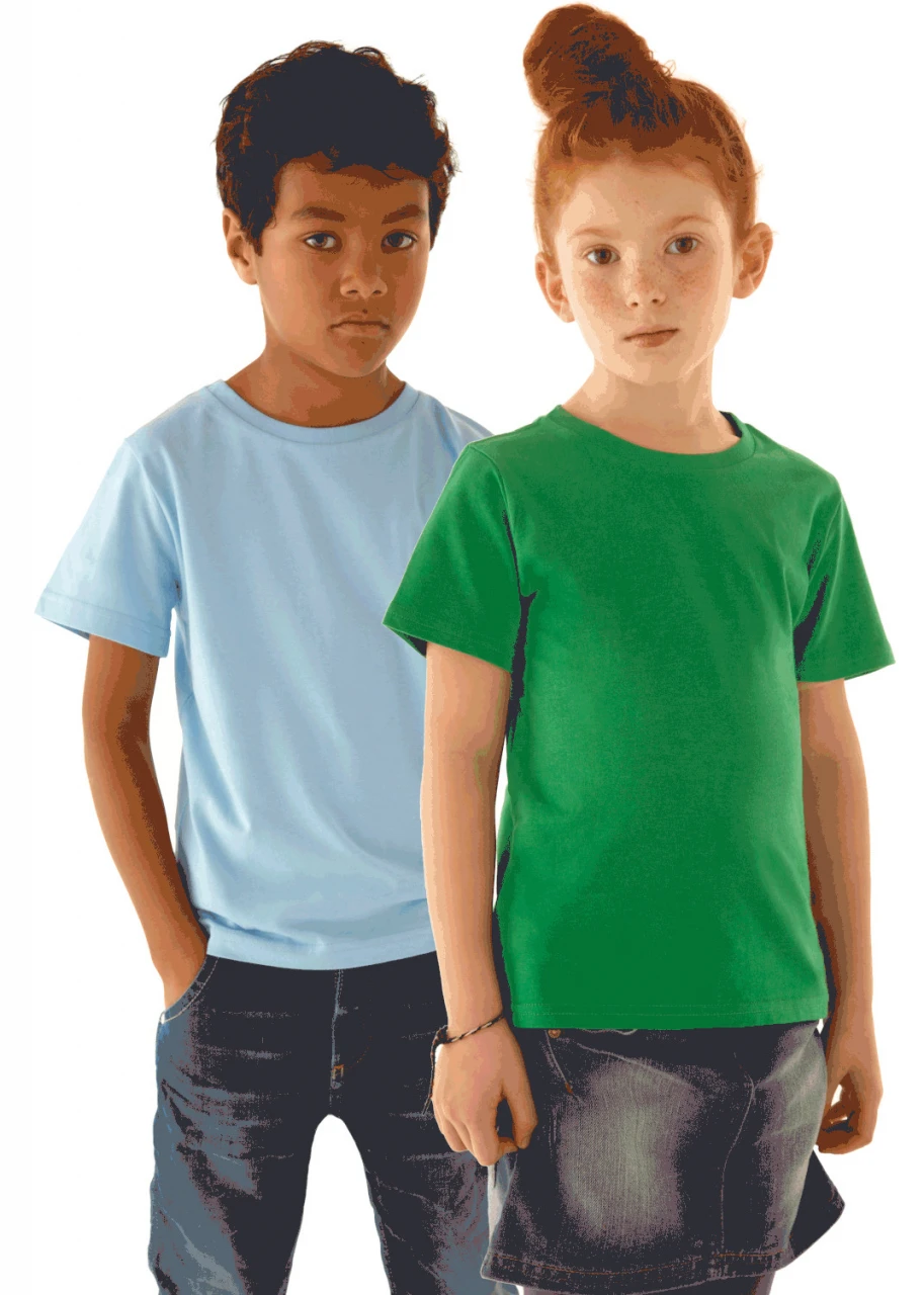 Junior unisex basic t-shirt in organic cotton