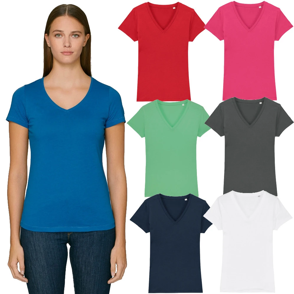 Women's Evoker V-neck T-shirt in organic cotton