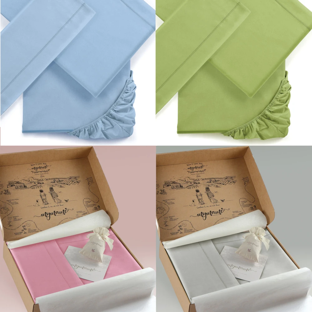 Single bed sheets Colourful in Organic cotton