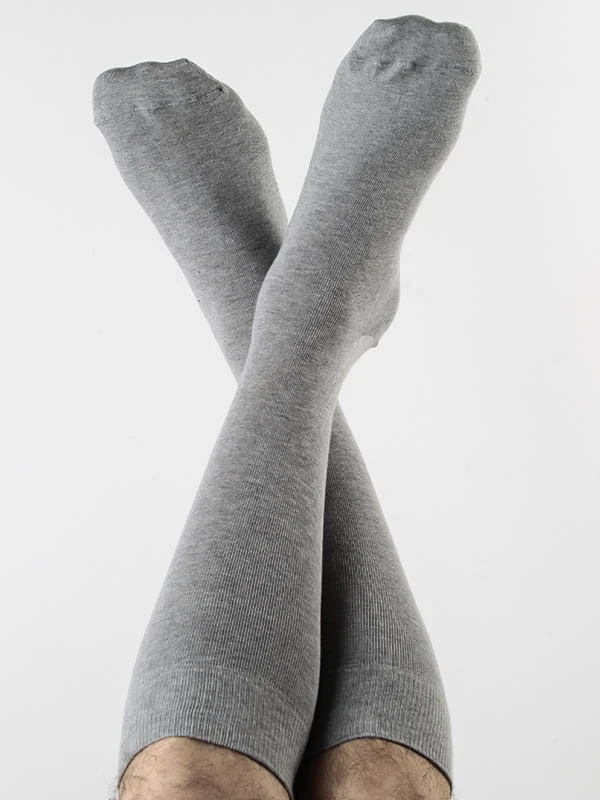 Medium socks grey  in organic cotton Albero Natur