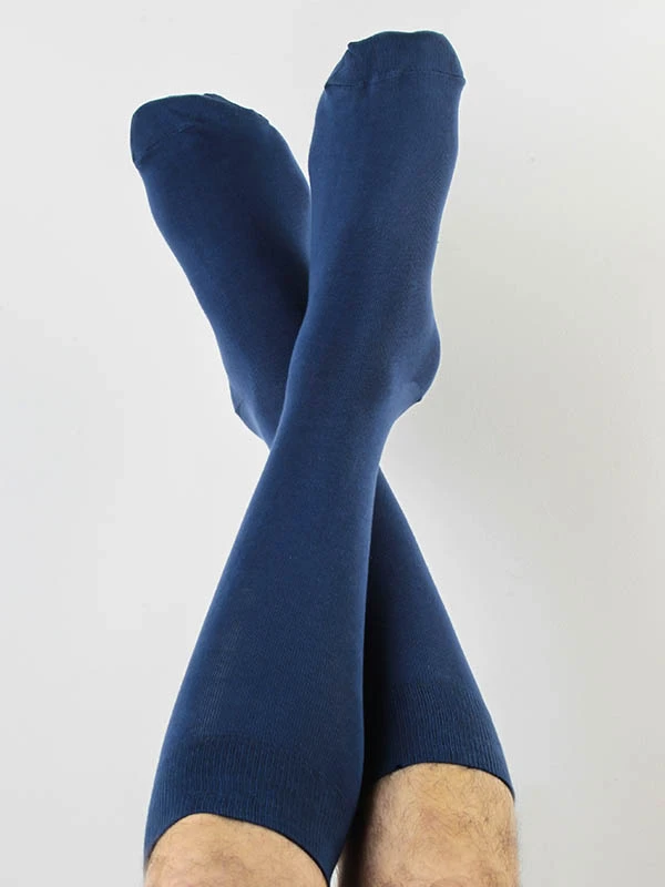 Medium socks blue in organic cotton Albero Natur