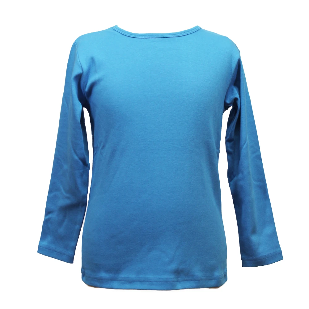 100% organic cotton long-sleeved jersey Light Blue