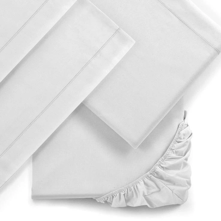 Double bed sheets Mymami in Organic White cotton_56024