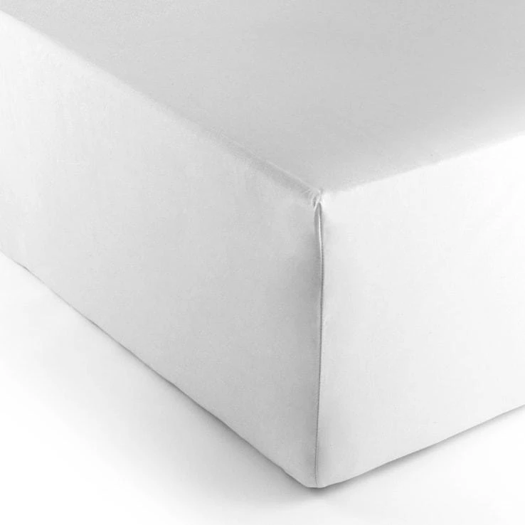 Single bed corner sheet Mymami in Organic White cotton_56025