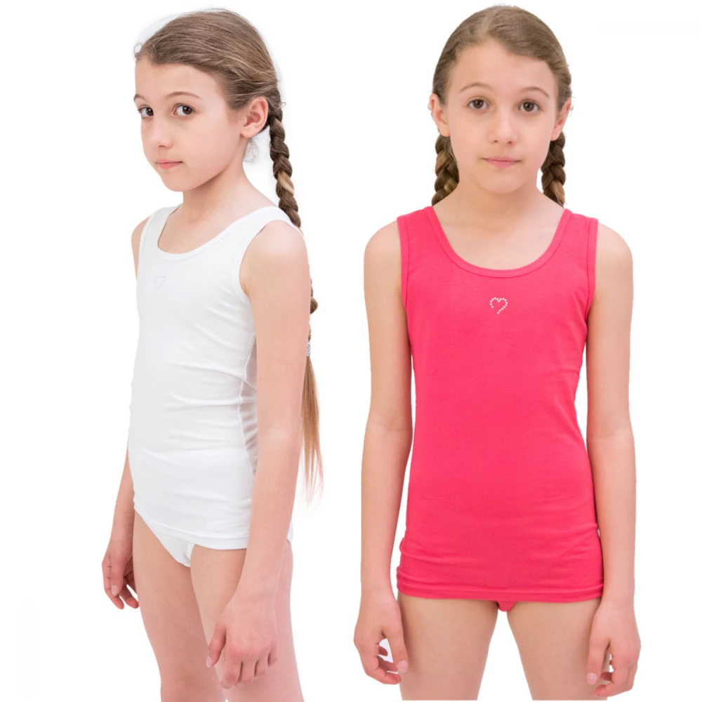 Girl's singlet in Modal and Cotton