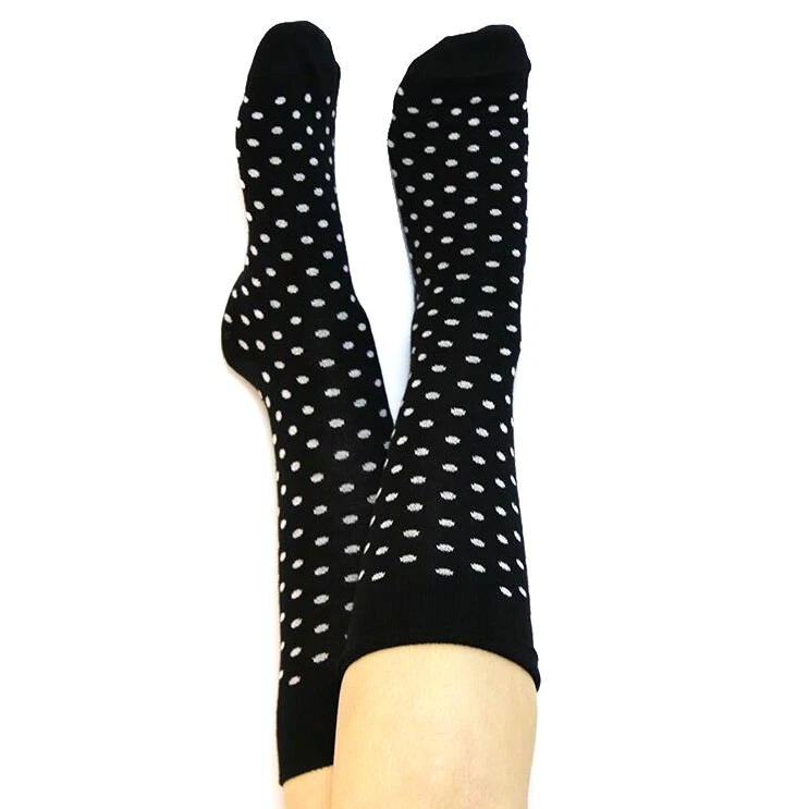 Short socks black with dots in organic cotton Albero Natur
