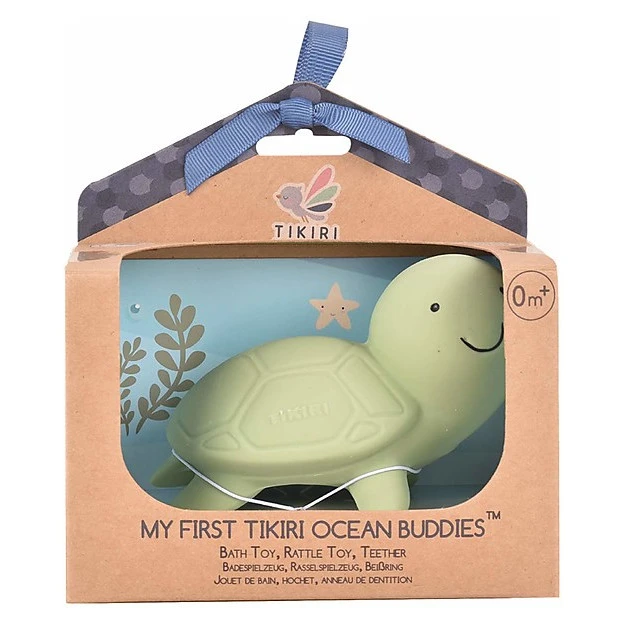 Turtle in natural rubber toy