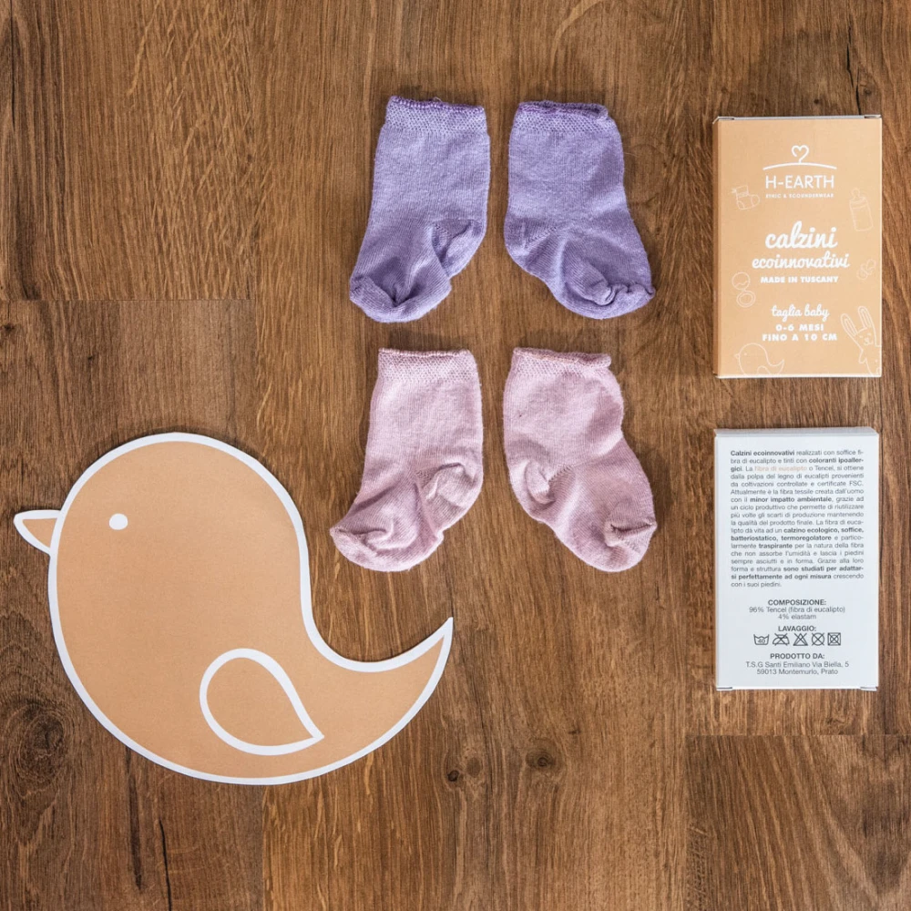 Baby Girl Socks in Eucalyptus Fiber pack of 3
