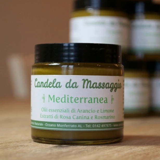 Mediterranean massage candle: Orange Body Butter and Lemon