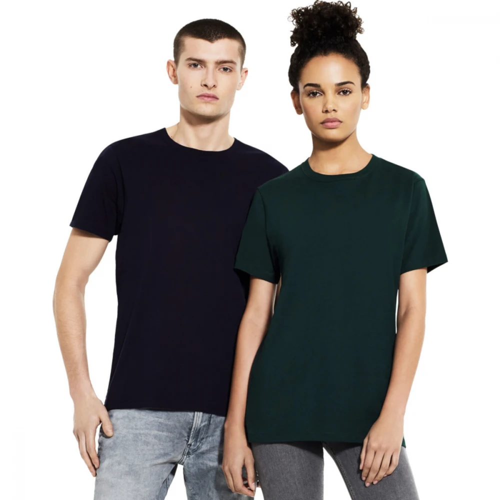 Unisex t-shirt in cold colors in organic cotton