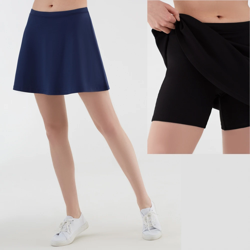 Skirt with shorts in organic cotton