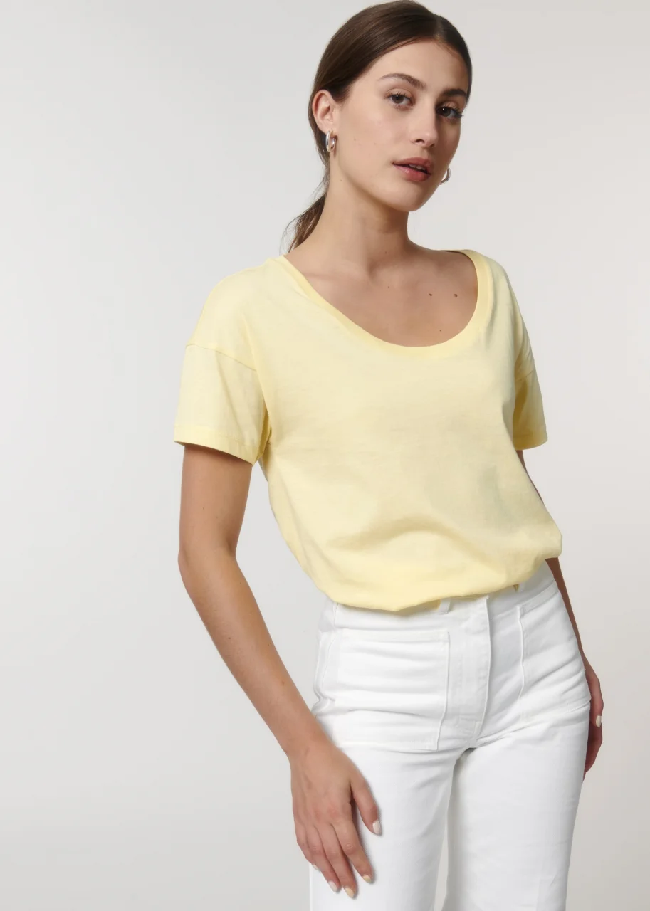 Scoop neck women's t-shirt in organic cotton_100949