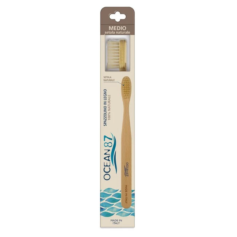 Toothbrush in wood MEDIUM bristles