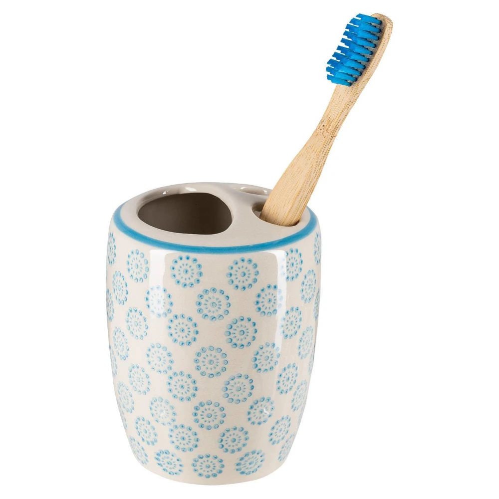 OLLO toothbrush holder in hand-painted glazed ceramic