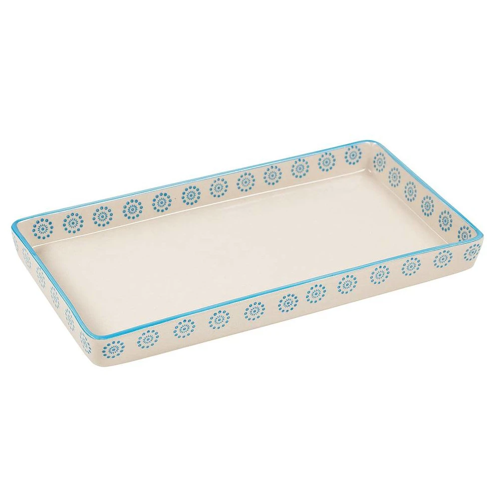 OLLO tray in hand-painted glazed ceramic