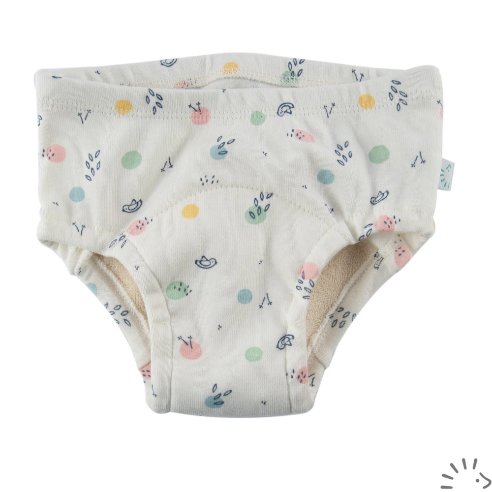 Fantasy training panties in organic cotton with waterproof layer