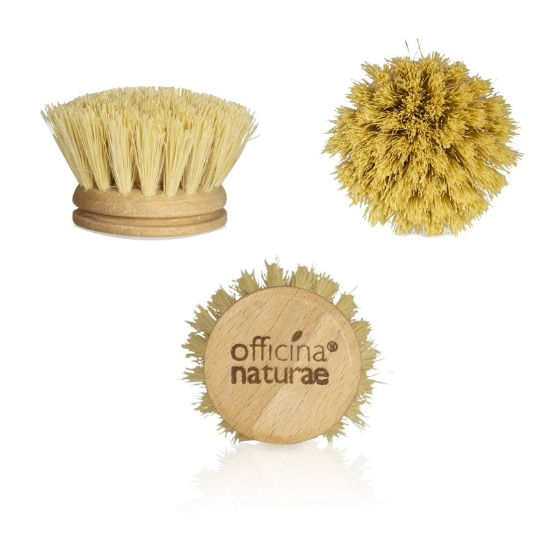 Dishes brush in wood and vegetable fiber