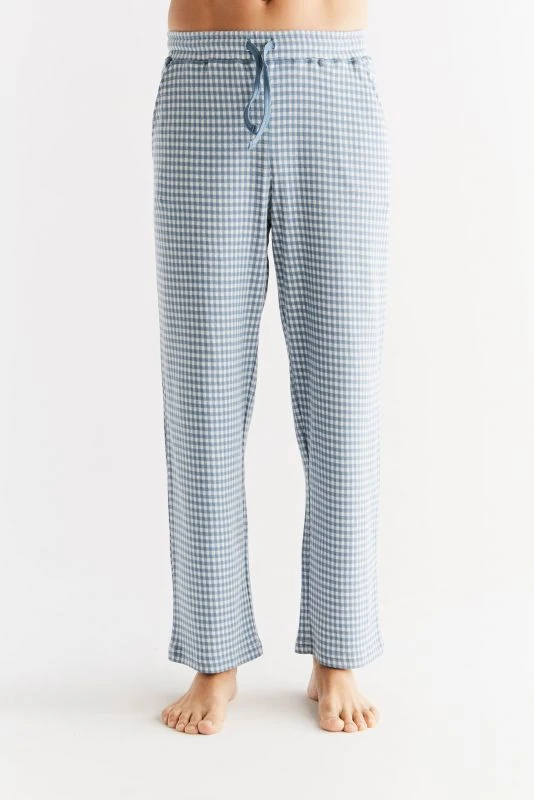 Men's pajama trousers Denim in 100% organic cotton