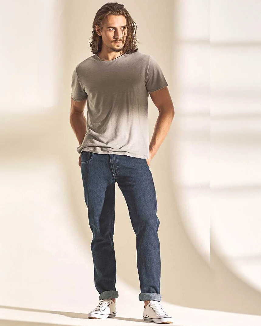 Men's Blue Denim Rinse Jeans in hemp and organic cotton