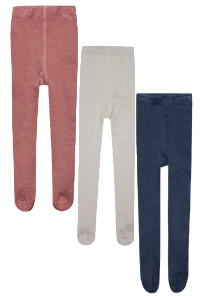 Foxie tights for girls in Wool and Bamboo