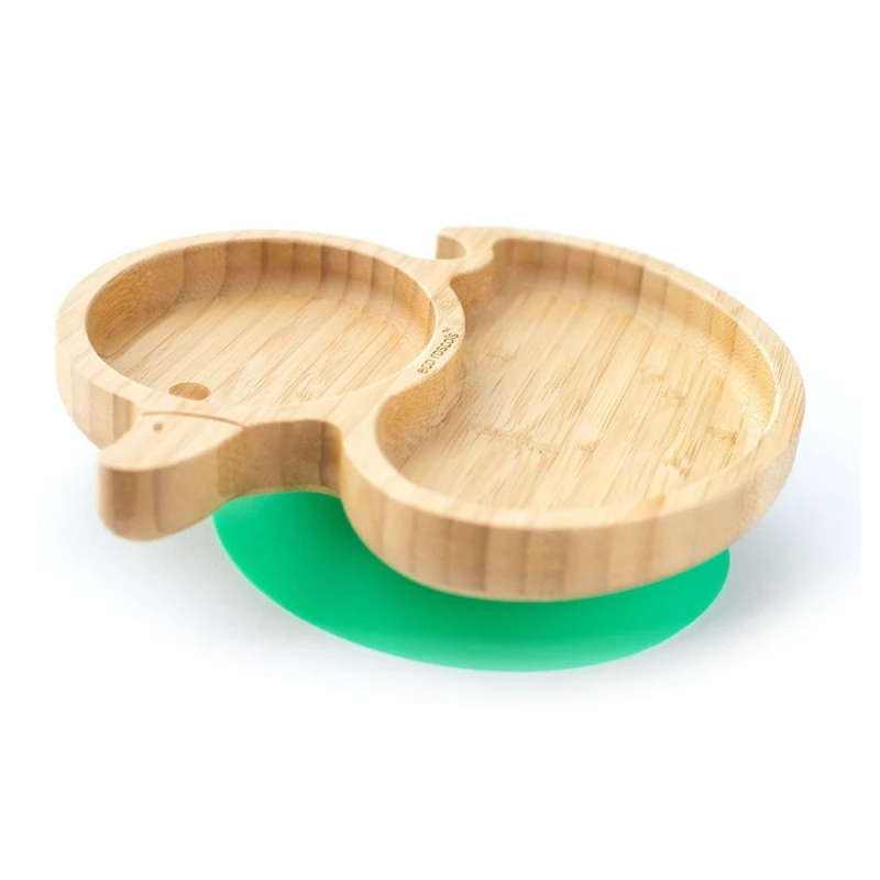 Bamboo Duck plate with suction cup_68268